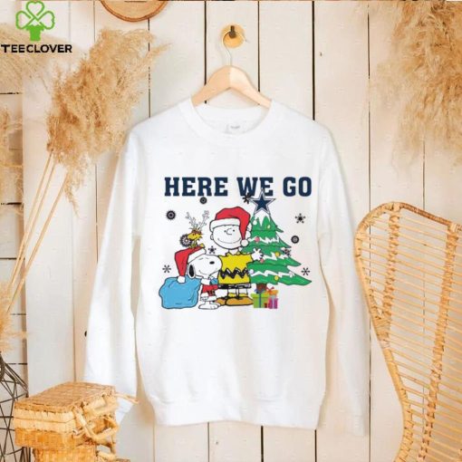 Here We Go Peanuts Cowboys Christmas Shirt