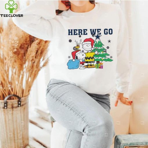 Here We Go Peanuts Cowboys Christmas Shirt