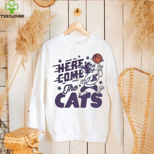 Here come the cats Kansas State Wildcats basketball hoodie, sweater, longsleeve, shirt v-neck, t-shirt