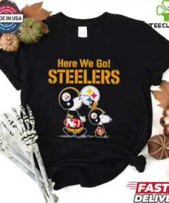 Here we go Pittsburgh Steelers Snoopy x Charlie Brown shirt