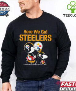 Here we go Pittsburgh Steelers Snoopy x Charlie Brown shirt