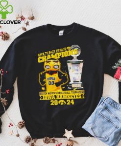 Herky the Hawk mascot Iowa Hawkeyes back to back to back Champions 2024 shirt