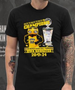 Herky the Hawk mascot Iowa Hawkeyes back to back to back Champions 2024 hoodie, sweater, longsleeve, shirt v-neck, t-shirt