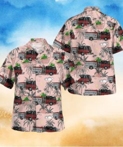 Hernando Beach Volunteer Fire Department Hernando Beach Florida Button Up Hawaiian Shirt Beach Gift