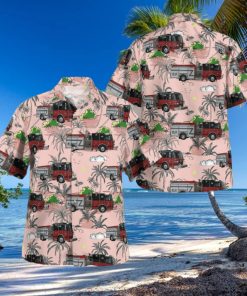 Hernando Beach Volunteer Fire Department Hernando Beach Florida Button Up Hawaiian Shirt Beach Gift