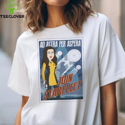 Heroes And Villains Merch Star Trek Ad Astra Cartoon Poster Natural T Shirt