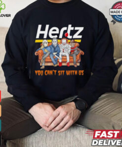 Hertz club you can’t sit with us Voorhees Myers Pennywise and Krueger Halloween shirt 3 Hertz club you can’t sit with us Voorhees Myers Pennywise and Krueger Halloween shirt