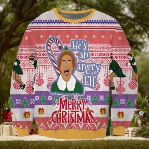 He’s An Angry Elf Ugly Christmas Sweater