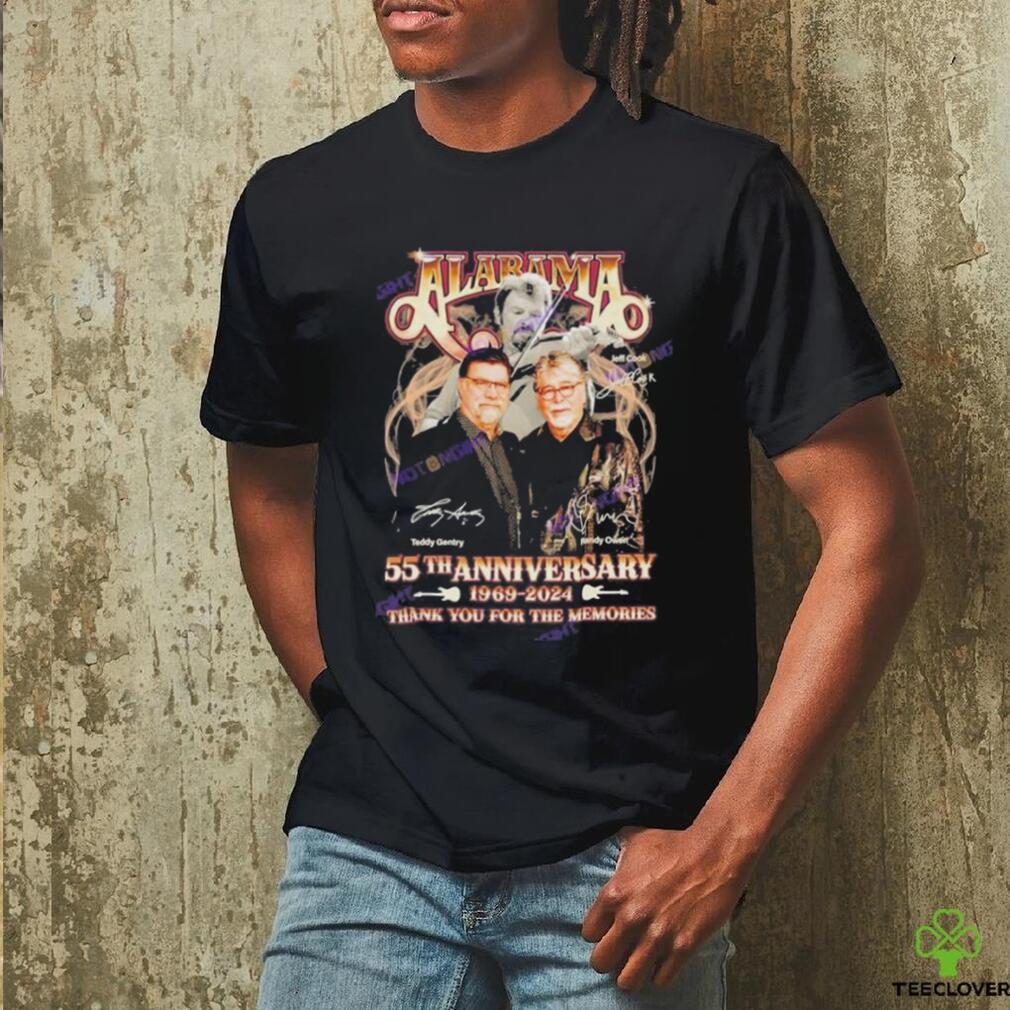 Official Alabama Band 55th Anniversary 1969 2024 Signature Thank You For The Memories Unisex T Shirt Official Alabama Band 55th Anniversary 1969 2024 Signature Thank You For The Memories Unisex T Shirt
