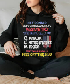Hey Donald Let's Change America's Name To the Republic of C.U.M Shirts