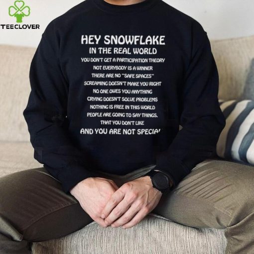 Hey snowflake in the real world 2022 hoodie, sweater, longsleeve, shirt v-neck, t-shirt