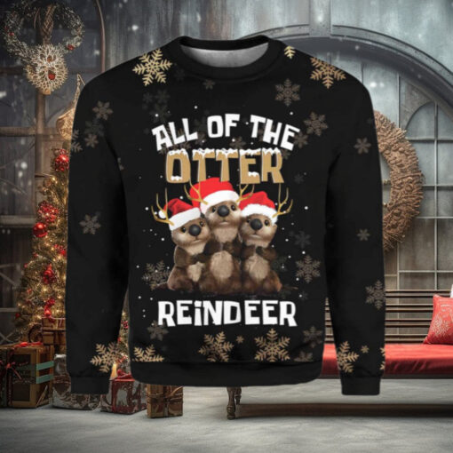 All Of The Otter Reindeer Christmas Ugly Sweater