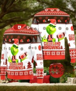 Cleveland Browns Grinch Ugly Christmas Sweater Xmas 3D Printed Christmas Sweater Gift