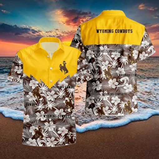 Hibiscus NCAA Wyoming Cowboys Hawaiian Shirt, Floral