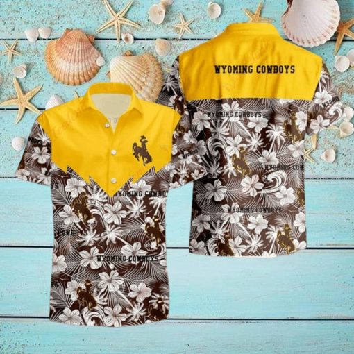 Hibiscus NCAA Wyoming Cowboys Hawaiian Shirt, Floral