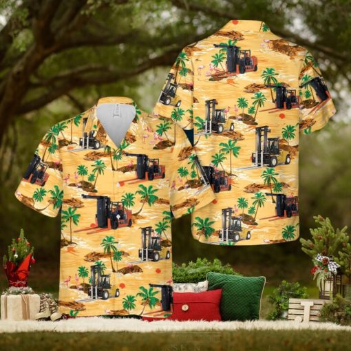 High Capacity Forklift 3D Hawaiian Shirt Summer Holiday Gift For Men And Women