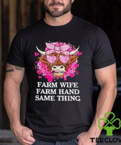 Highland Cow farm wife farm hand same thing Valentine shirt 3 Highland Cow farm wife farm hand same thing Valentine shirt