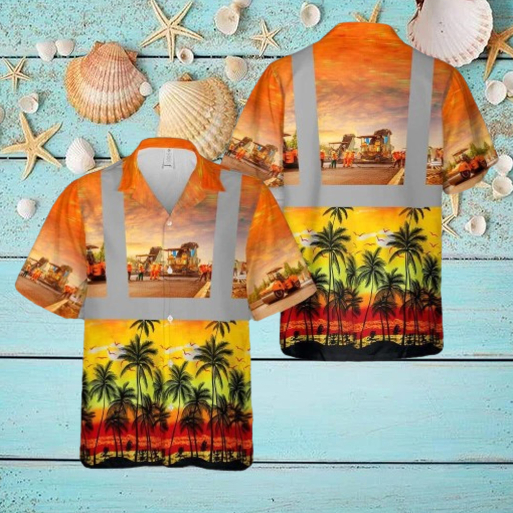 Highway Construction Tropical Hawaiian Shirt Beach Summer Highway Construction Tropical Hawaiian Shirt Beach Summer