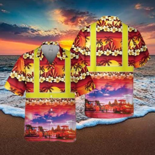 Highway Construction Tropical Pocket Hawaiian Shirt Beach Summer