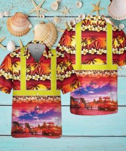 Highway Construction Tropical Pocket Hawaiian Shirt Beach Summer