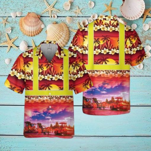 Highway Construction Tropical Pocket Hawaiian Shirt Beach Summer