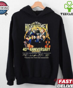 Highwaymen 40th anniversary 1985 2025 thank you for the memories signatures shirt