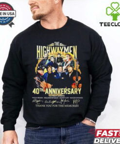Highwaymen 40th anniversary 1985 2025 thank you for the memories signatures shirt