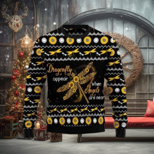 Hilarious Hippie Dragonfly Sunflower Ugly Christmas Sweater