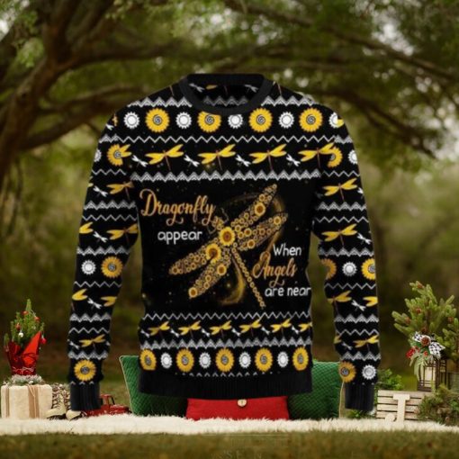 Hilarious Hippie Dragonfly Sunflower Ugly Christmas Sweater
