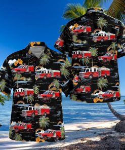 Hillburn Fire Department Hillburn New York Aloha Summer Gift Back Hawaiian Shirt