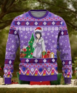 Hinata Uzumaki Anime Custom Boruto Xmas Women Mens Ugly Christmas 3D Knitted Sweater