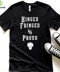 Hinged Fringed and Proud logo shirt