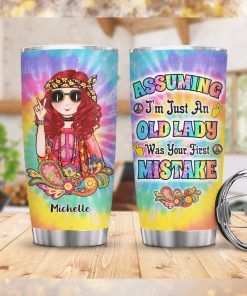 Hippie Girl Personalized Tumbler