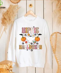 Hippie Halloween Funny Halloween With Ghost Boo Spooky T Shirt