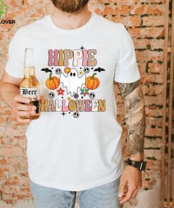 Hippie Halloween Funny Halloween With Ghost Boo Spooky T Shirt