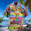 Hawaiian Aloha Shirts Golf Orange Tropical Floral Custom Name hawaiian shirt