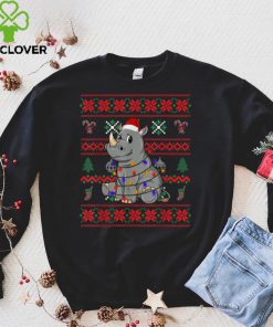 Hippo Ugly Christmas Funny Santa Hat Claus Pajama T Shirt Hoodie, Sweter Shirt