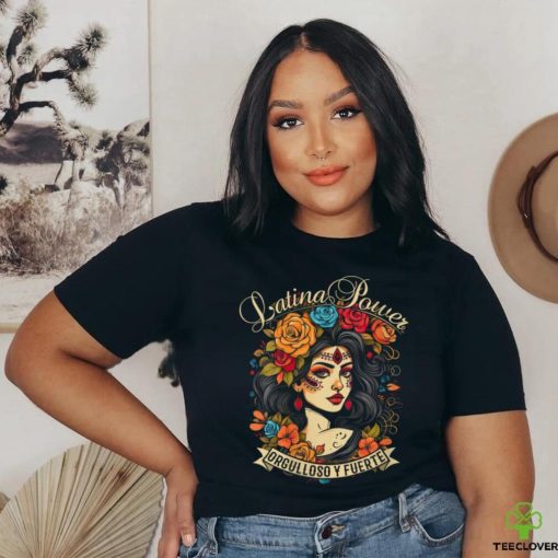 Hispanic Heritage Latina Power Flowers Women V Neck T Shirt