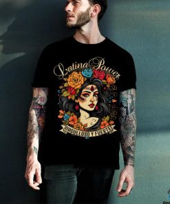 Hispanic Heritage Latina Power Flowers Women V Neck T Shirt