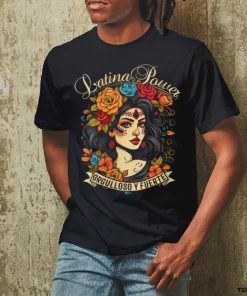 Hispanic Heritage Latina Power Flowers Women V Neck T Shirt