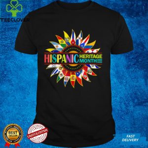 Hispanic Heritage Month Latino Countries Flags Sunflower T Shirt