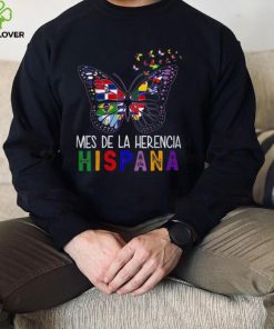 Hispanic Heritage Month Shirt Latino All Countries Flags Butterfly