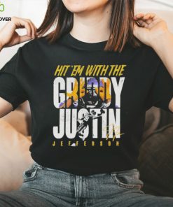 Hit em with the griddy justin Jefferson signatures 2024 hoodie, sweater, longsleeve, shirt v-neck, t-shirt