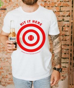 Hit it here Make Zack Hample Jealous logo shirt