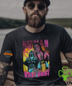Hitman Bret Hart Three Pose Black T shirt