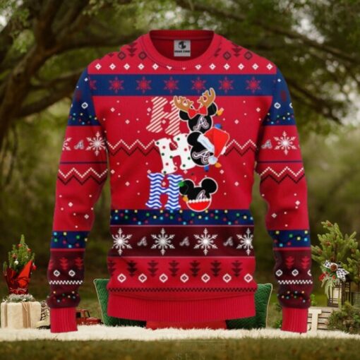 Ho Ho Ho Atlanta Braves Mickey Christmas Sweater