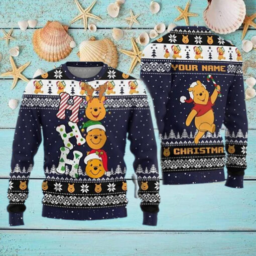 Ho Ho Ho Cute Winnie The Pooh Holiday Sweater