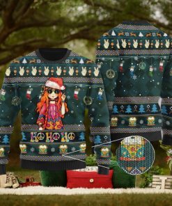 Ho Ho Ho For Hippie Lovers On National For Christmas Gifts Ugly Christmas Sweater