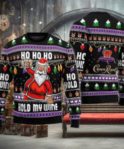 Ho Ho Ho Hold My Wine Santa Ugly Christmas Sweater