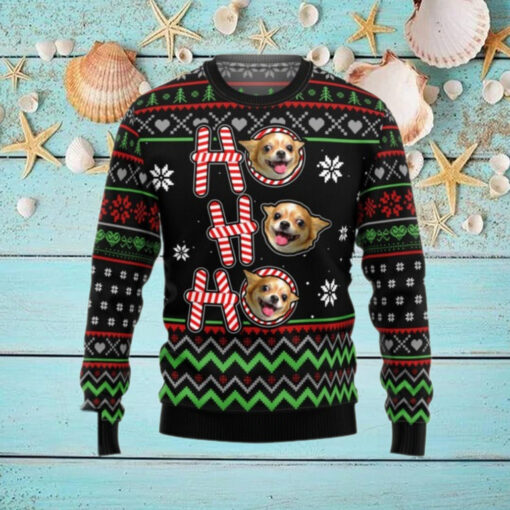 Ho Ho Ho Personalized Photo Ugly Christmas Sweater
